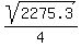 sqrt%282275.3%29%2F4