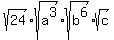 sqrt%2824%29%2Asqrt%28a%5E3%29%2Asqrt%28b%5E6%29%2Asqrt%28c%29