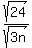 sqrt%2824%29%2Fsqrt%283n%29+