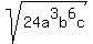 sqrt%2824a%5E3b%5E6c%29