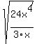 sqrt%2824x%5E4%2F3x%29