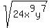 sqrt%2824x%5E9y%5E7%29
