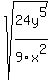 sqrt%2824y%5E5%2F9x%5E2%29
