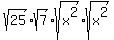 sqrt%2825%29%2Asqrt%287%29%2Asqrt%28x%5E2%29%2Asqrt%28x%5E2%29
