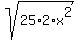sqrt%2825%2A2%2Ax%5E2%29