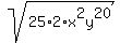 sqrt%2825%2A2%2Ax%5E2y%5E20%29