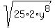 sqrt%2825%2A2%2Ay%5E8%29