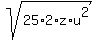 sqrt%2825%2A2%2Az%2Au%5E2%29