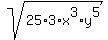 sqrt%2825%2A3%2Ax%5E3%2Ay%5E5%29