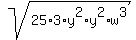 sqrt%2825%2A3%2Ay%5E2%2Ay%5E2%2Aw%5E3%29