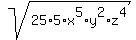 sqrt%2825%2A5%2Ax%5E5%2Ay%5E2%2Az%5E4%29