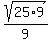 sqrt%2825%2A9%29%2F9