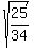 sqrt%2825%2F34%29