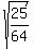 sqrt%2825%2F64%29
