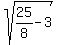 sqrt%2825%2F8-3%29