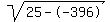 sqrt%2825--396%29