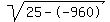 sqrt%2825--960%29