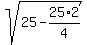 sqrt%2825-25%2A2%2F4%29