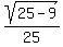sqrt%2825-9%29%2F25%29