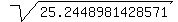 sqrt%2825.2448981428571%29