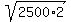 sqrt%282500%2A2%29