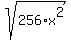sqrt%28256%2Ax%5E2%29