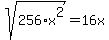 sqrt%28256%2Ax%5E2%29=16x