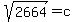 sqrt%282664%29=c