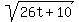 sqrt%2826t%2B10%29