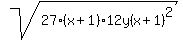 sqrt%2827%28x%2B1%29%2A12y%28x%2B1%29%5E2%29