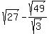 sqrt%2827%29-sqrt%2849%29%2Fsqrt%283%29