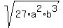 sqrt%2827%2Aa%5E2%2Ab%5E3%29