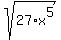 sqrt%2827%2Ax%5E5%29