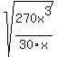 sqrt%28270x%5E3%2F30x%29
