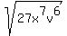 sqrt%2827x%5E7v%5E6%29