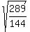 sqrt%28289+%2F+144%29