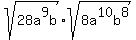 sqrt%2828a%5E9b%29+%2A+sqrt%288a%5E10b%5E8%29