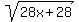 sqrt%2828x%2B28%29
