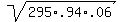 sqrt%28295%2A.94%2A.06%29