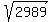 sqrt%282989%29