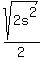 sqrt%282s%5E2%29%2F2