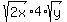 sqrt%282x%29%2A4%2Asqrt%28y%29