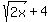 sqrt%282x%29%2B4