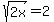 sqrt%282x%29+=+2