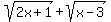 sqrt%282x%2B1%29+%2B+sqrt%28x-3%29