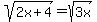 sqrt%282x%2B4%29+=+sqrt%283x%29