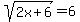 sqrt%282x%2B6%29=6