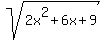 sqrt%282x%5E2%2B6x%2B9%29%29