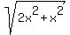 sqrt%282x%5E2+%2B+x%5E2%29
