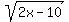 sqrt%282x-10%29